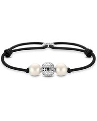 Thomas Sabo - Armband Bead Schwarz, Weiß A2080-170-11-L22V - Lyst