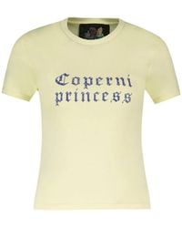 Coperni - Tops ,Geel ,Katoen Prinses Katoenen T-Shirt - Lyst