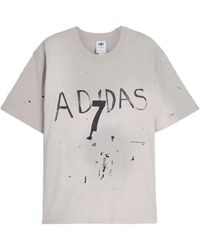 adidas - Fitness ,Grijs ,Katoen Sftm 007 Short Sleeve Tee - Lyst