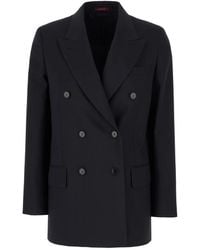 Gucci - Double-Breasted Wollen Jas - Lyst