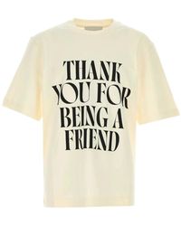 Ami Paris - Ivory Cotton Oversize T-Shirt - Lyst