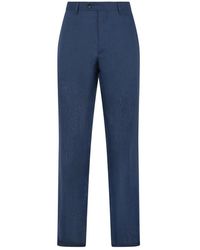 Billionaire - Broeken ,Blauw ,Linnen Linnen Relaxed Fit Broeken - Lyst