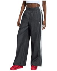 adidas - Fitness ,Zwart ,Denim Summer Glow Denim Wide Leg Pants - Lyst