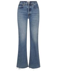 FRAME - Jeans ,Blauw ,Katoen The Lax Wide Flare Jeans - Lyst