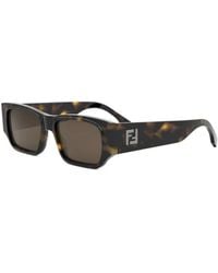 Fendi - Ff Squared Zonnebril - Lyst