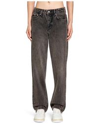 Represent - Jeans ,Bruin ,Denim Vervaagde Denim Jeans Met Splits - Lyst