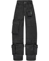 flâneur - Broeken ,Zwart ,Katoen 3D Cargo Broek Zwart Katoen - Lyst