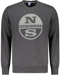North Sails - Hoodies & Sweatvesten ,Zwart ,Katoen Sweatshirt Met Lange Mouwen - Lyst