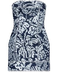 DSquared² - Off-Shoulder Denim Jurk - Lyst
