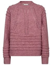 co'couture - Truien & Vesten ,Roze ,Rondgebreide Kleding - Lyst