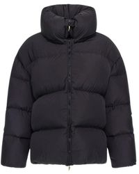 Roberto Cavalli - Jassen ,Zwart ,Zwarte Pufferjas Met Hoge Kraag - Lyst