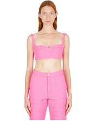 Marco Rambaldi - Tops ,Roze ,Polyester Quilted Heart Top - Lyst