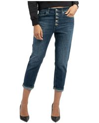 Donna Abbigliamento da Jeans da Jeans capri e cropped Pantaloni jeans di Dondup in Blu 