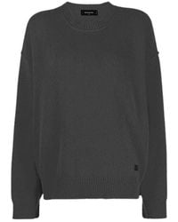 DSquared² - Truien & Vesten ,Zwart ,Wol Rondgebreide Trui - Lyst