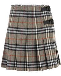 Burberry - Geborduurde Wollen Rok - Lyst
