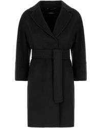 Max Mara - Jassen ,Zwart ,Wol Arona Coat - Lyst