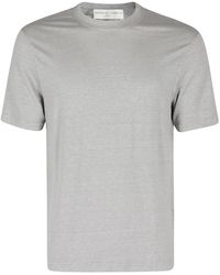 FILIPPO DE LAURENTIIS - Stretch Leinen T-Shirt - Lyst