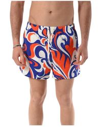 DSquared² - Badmode ,Veelkleurig ,Polyester Boxershorts Met All-Over Print - Lyst