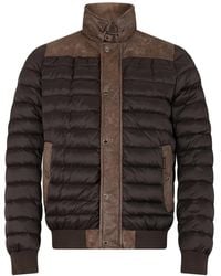 Moorer - Jassen ,Bruin ,Leer Padded Jacket - Lyst