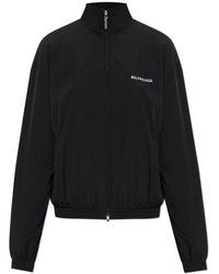 Balenciaga - Jassen ,Zwart ,Jas Met Logo - Lyst