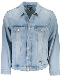 Tommy Hilfiger - Jassen ,Blauw ,Denim Blauwe Denim Jack Met Lange Mouwen - Lyst