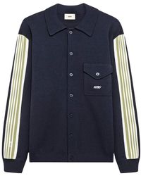 Autry - Truien & Vesten ,Blauw ,Nylon Viscose Blend Jacket With Logo - Lyst