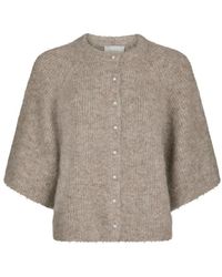 Neo Noir - Truien & Vesten ,Bruin ,Wol Amaya Fluffy Knit Cardigan - Lyst