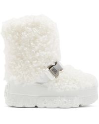 Casadei - Weißer yeti moon boot - Lyst