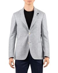 Lardini - Jassen ,Grijs ,Leer Giacca - Lyst
