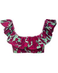 La DoubleJ - Ruffle bikini top - Lyst