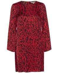 Part Two - Kleedjes ,Veelkleurig ,Luipaardprint Jurk Met Lange Mouwen - Lyst
