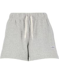 Autry - Shorts in cotone grigio con vita elastica - Lyst