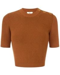 Elisabetta Franchi - Round-Neck Knitwear - Lyst