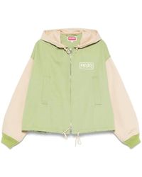 KENZO - Jassen ,Groen ,Katoen Avocado Groene Zip Jas Met Toggle - Lyst