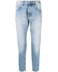 Eleventy - Blauwe Rechte Jeans Met 5 Zakken - Lyst