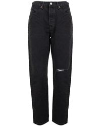 Levi's - Jeans ,Zwart ,Katoen Jeans Donna Bottone - Lyst