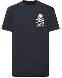 Philipp Plein - Printed Rundhals-T-Shirt Skull & Bones - Lyst
