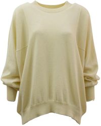 High - Overhemden ,Wit ,Ronde Hals Lange Mouw Jersey - Lyst