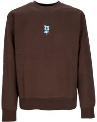 Huf - Schokoladen Crewneck Sweatshirt Mit Logo-Stickerei - Lyst