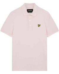 Lyle & Scott - Tops ,Roze ,Katoen Plain Polo Shirt - Lyst