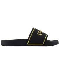 Versace - Schoenen ,Zwart ,Rubber Slippers - Lyst