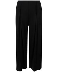 Max Mara - Broeken ,Zwart ,Wol Natale Wool Jersey Broeken - Lyst