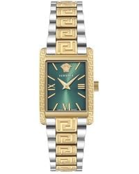 Versace - Accessoires ,Grijs ,Hellenyium Chrono Petite Watch - Lyst