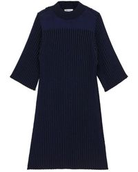 Rodebjer - Kleedjes ,Blauw ,Amaka Gebreide Jurk - Lyst