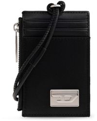 DIESEL - Accessoires ,Zwart ,Leer Multi-Pkts Kaarthouder - Lyst