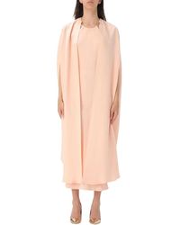 Max Mara - Kleedjes ,Roze ,Elegante Roze Midi Jurk - Lyst