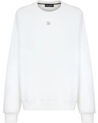 Dolce & Gabbana - Hoodies & Sweatvesten ,Wit ,Katoen Sweatshirts & Hoodies - Lyst