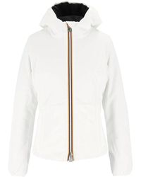 K-Way - Jassen ,Wit ,Polyester Lily St Warm Double Jas - Lyst