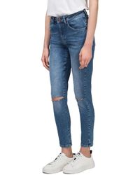 One Teaspoon - Denim skinny jeans mit distressed details - Lyst