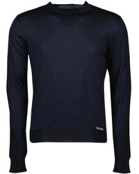 Prada - Round-Neck Knitwear - Lyst